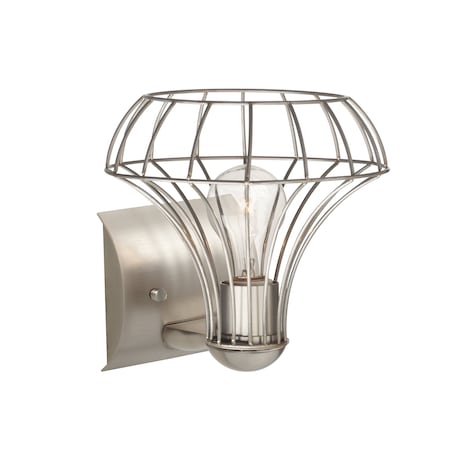 Besa Lighting Spezza Wall Sconce, Satin Nickel Finish, 1x100W Incandescent 1WZ-SPEZZA-SN